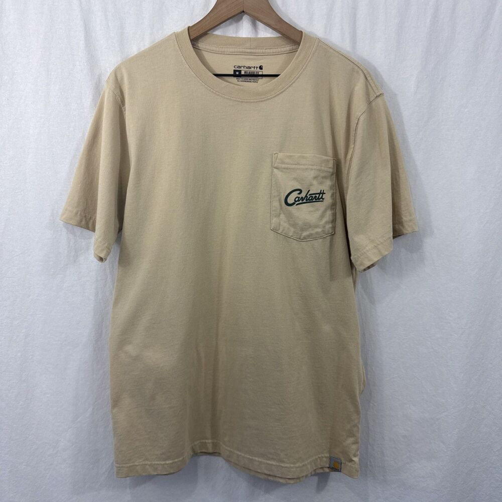 Carhartt Mens Sz M Relaxed Fit Lightweight Short Sleeve Pocket Dog T Shirt